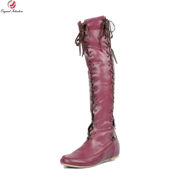 original intention stylish women knee high boots fashion round toe wedges boots wine red yellow shoes woman plus us size 4-15, Black
original intention stylish women knee high boots fashion round toe wedges boots wine red yellow shoes woman plus us size 4-15, Black