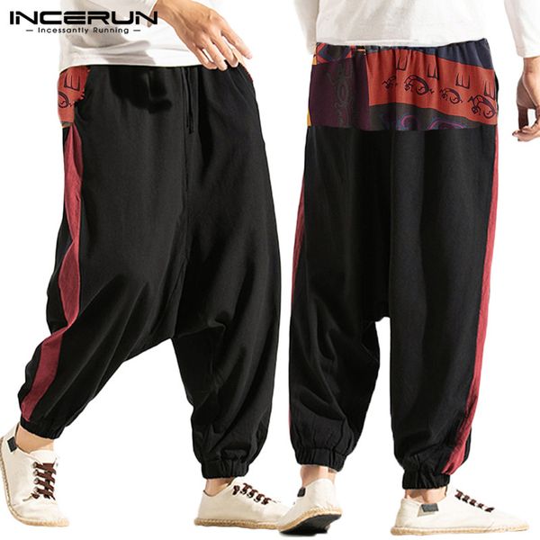 incerun men harem pants printed patchwork joggers streetwear baggy drop-crotch pants men casual chic cotton trousers s-5xl 2020, Black
incerun men harem pants printed patchwork joggers streetwear baggy drop-crotch pants men casual chic cotton trousers s-5xl 2020, Black