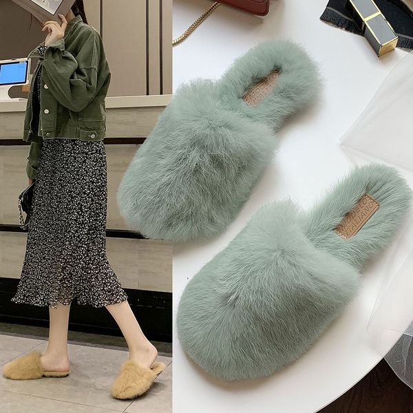 fur shoes woman's slippers cover toe loafers flock slides fashion plush 2020 flat luxury autumn basic rome with fur rubber, Black
fur shoes woman's slippers cover toe loafers flock slides fashion plush 2020 flat luxury autumn basic rome with fur rubber, Black