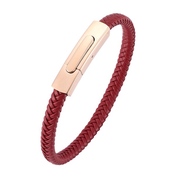 trendy women jewelry men red braided leather bracelet for woman man bracelete steel clasps male wrist band ladies gift sp0042, Red;blue
trendy women jewelry men red braided leather bracelet for woman man bracelete steel clasps male wrist band ladies gift sp0042, Red;blue