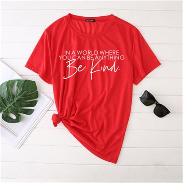 в мире, be kind женщины футболка тенденция мода лето письмо печати с коротким рукавом тройник конструктора сыпучие повседневной шея топы оде, White
в мире, be kind женщины футболка тенденция мода лето письмо печати с коротким рукавом тройник конструктора сыпучие повседневной шея топы оде, White