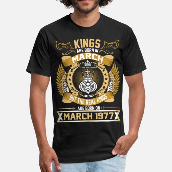 the real kings are born on march 1977 t shirt men printed tee shirt euro size s-3xl kawaii interesting authentic summer normal shirt, White;black
the real kings are born on march 1977 t shirt men printed tee shirt euro size s-3xl kawaii interesting authentic summer normal shirt, White;black