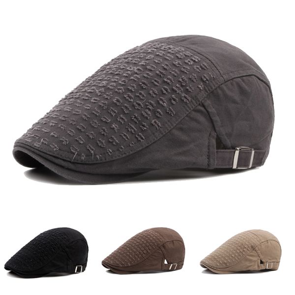 pure cotton men's beret men's baseball cap breathable wild casual retro hole high-quality sunscreen hat, Blue;gray
pure cotton men's beret men's baseball cap breathable wild casual retro hole high-quality sunscreen hat, Blue;gray