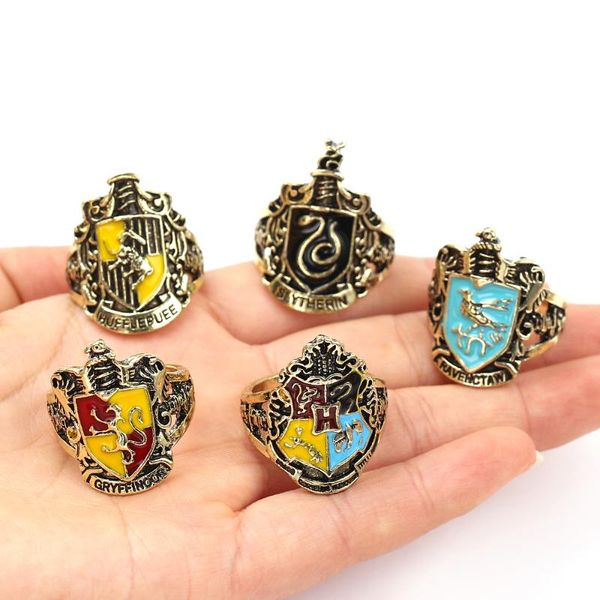 movie deathly hallows hogwarts school slytherin ravenclaw hufflepuff symbol metal ring gift for fan, Golden;silver
movie deathly hallows hogwarts school slytherin ravenclaw hufflepuff symbol metal ring gift for fan, Golden;silver