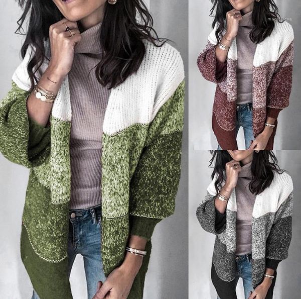cardigan fashion striped contrast color long sleeve loose knits sweater casual women clothing 20fw women sweater, White;black
cardigan fashion striped contrast color long sleeve loose knits sweater casual women clothing 20fw women sweater, White;black
