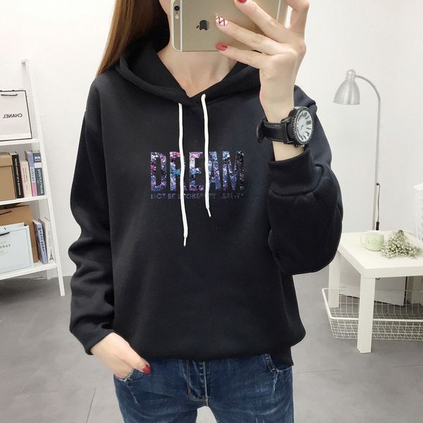 hoodie women's lady hoodies long sleeve student casual hoodies pullover fashion sweatshirt women winter clothes, Black
hoodie women's lady hoodies long sleeve student casual hoodies pullover fashion sweatshirt women winter clothes, Black