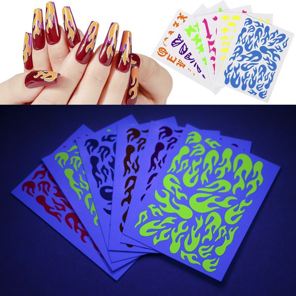 nail art kits 6pcs stickers set fluorescent butterfly flowers flame decorations creative foil accesoires
nail art kits 6pcs stickers set fluorescent butterfly flowers flame decorations creative foil accesoires