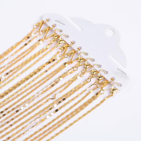 12pcs/lot 40cm 1.6mm gold silver color square box chains lobster clasps bamboo chain necklace for diy jewelry making findings
12pcs/lot 40cm 1.6mm gold silver color square box chains lobster clasps bamboo chain necklace for diy jewelry making findings
