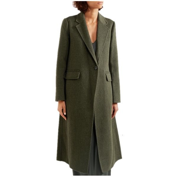 women's wool & blends 2021 women spring fall / winter coat grey armygreen simple cashmere woolen blend long overcoat casacos femininos, Black
women's wool & blends 2021 women spring fall / winter coat grey armygreen simple cashmere woolen blend long overcoat casacos femininos, Black