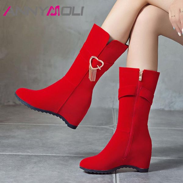 annymoli high heel woman boots height increasing mid calf boots metal decoration shoes zip female autumn winter black 44
annymoli high heel woman boots height increasing mid calf boots metal decoration shoes zip female autumn winter black 44