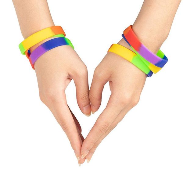 10pcs rainbow gay & lesbian pride lovers silicone bracelet kit wristband jewelry e15e, Black
10pcs rainbow gay & lesbian pride lovers silicone bracelet kit wristband jewelry e15e, Black