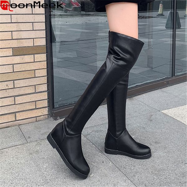 moonmeek 2020 new arrive winter keep warm women boots fashion round toe solid over the knee boots large size 33-43, Black
moonmeek 2020 new arrive winter keep warm women boots fashion round toe solid over the knee boots large size 33-43, Black