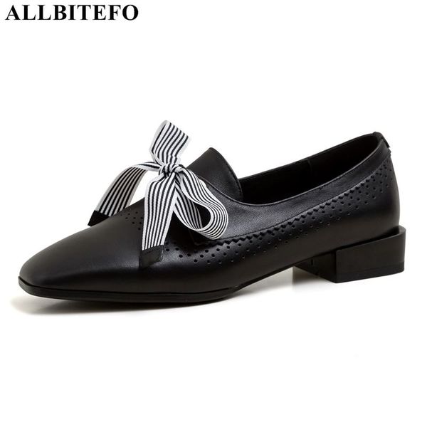 allbitefo fashion casual genuine leather square toe bowtie women shoes low-heeled comfortable women heels high heel shoes, Black
allbitefo fashion casual genuine leather square toe bowtie women shoes low-heeled comfortable women heels high heel shoes, Black