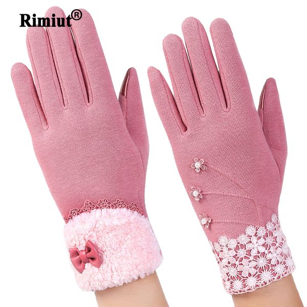 five fingers gloves rimiut women' fashion mittens cashmere wrist bow flower lace thick winter autumn full warm, Blue;gray
five fingers gloves rimiut women' fashion mittens cashmere wrist bow flower lace thick winter autumn full warm, Blue;gray