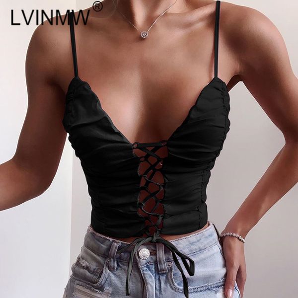 women's tanks & camis lvinmw hollow out lace up pleated backless sleeveless low cut crop 2021 summer women fashion camisole cl, White
women's tanks & camis lvinmw hollow out lace up pleated backless sleeveless low cut crop 2021 summer women fashion camisole cl, White