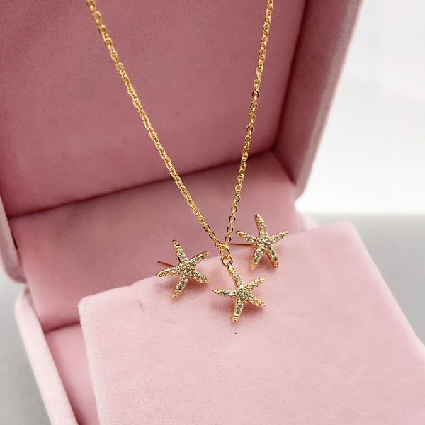 vanifin fashion jewelry distinctive vivid starfish zircon micro inlay necklace with earrings for everyday wedding gift, Silver
vanifin fashion jewelry distinctive vivid starfish zircon micro inlay necklace with earrings for everyday wedding gift, Silver