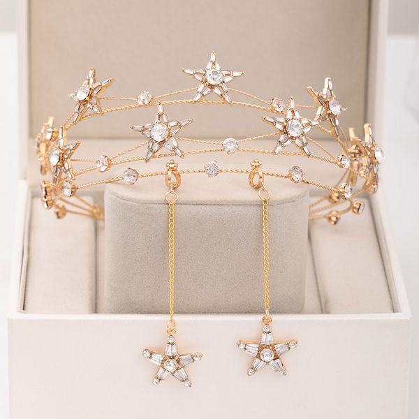 forseven gold color shining star crystal headbands hairbands pendant earrings jewelry sets for women bride noiva wedding dress, Silver
forseven gold color shining star crystal headbands hairbands pendant earrings jewelry sets for women bride noiva wedding dress, Silver