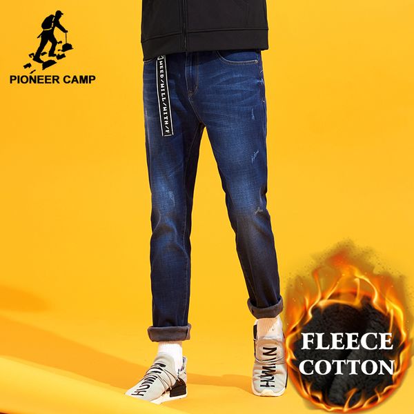 men's jeans pioneer camp winter warm fleece men brand-clothing dark blue thick denim pants male straight leg anz710004
men's jeans pioneer camp winter warm fleece men brand-clothing dark blue thick denim pants male straight leg anz710004