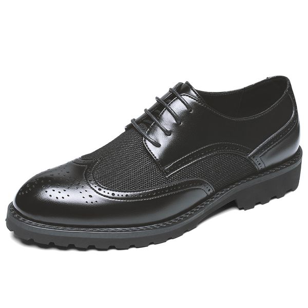 dress shoes yomior 2021 soft leather men summer breathable loafers british business wedding brogue designer high quality, Black
dress shoes yomior 2021 soft leather men summer breathable loafers british business wedding brogue designer high quality, Black