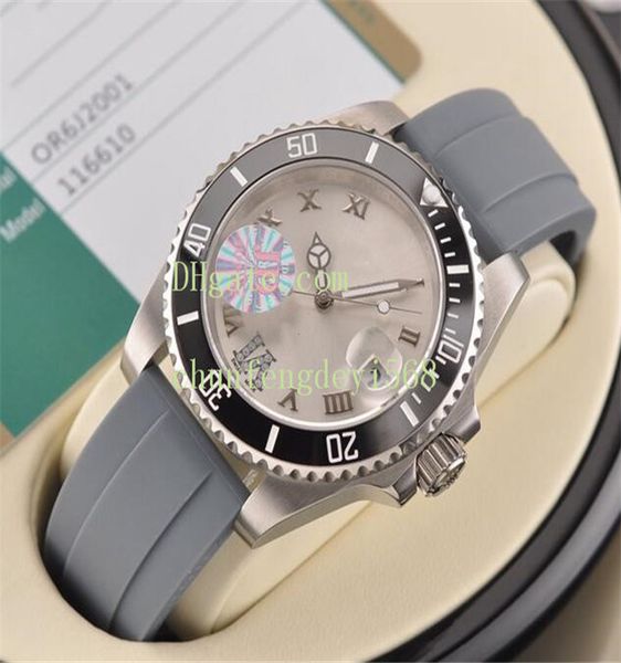 luxury watch 40mm 116610 316l steel ceramic bezel 8215 movement rubber bracelet sapphire waterproof automatic mens wristwatch, Slivery;brown
luxury watch 40mm 116610 316l steel ceramic bezel 8215 movement rubber bracelet sapphire waterproof automatic mens wristwatch, Slivery;brown
