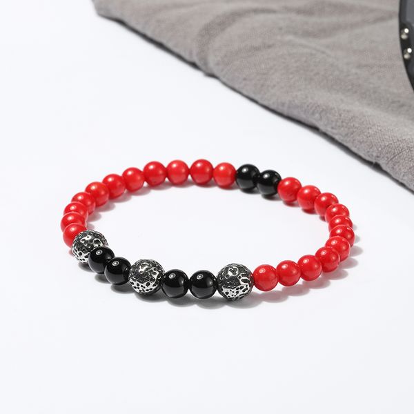 red coral black onyx stainless steel beads bracelet natural stone beaded lovers bracelets 50pcs/lot+ing
red coral black onyx stainless steel beads bracelet natural stone beaded lovers bracelets 50pcs/lot+ing