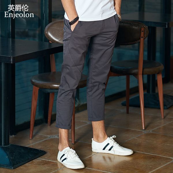 men's pants enjeolon brand ankle length trousers solid 7 color pencil men males causal fashion clothes k6259, Black
men's pants enjeolon brand ankle length trousers solid 7 color pencil men males causal fashion clothes k6259, Black