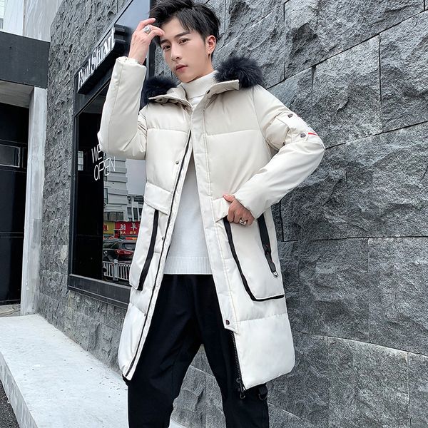 new fur collar hooded mens winter jacket thicken padded super warm winter male casual parkas long outwear coat, Black
new fur collar hooded mens winter jacket thicken padded super warm winter male casual parkas long outwear coat, Black