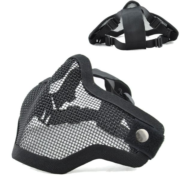 tactical half face metal net mesh protective outdoor 2g airsoft mask adjustable with elastic strap for shooting hunting paintball
tactical half face metal net mesh protective outdoor 2g airsoft mask adjustable with elastic strap for shooting hunting paintball