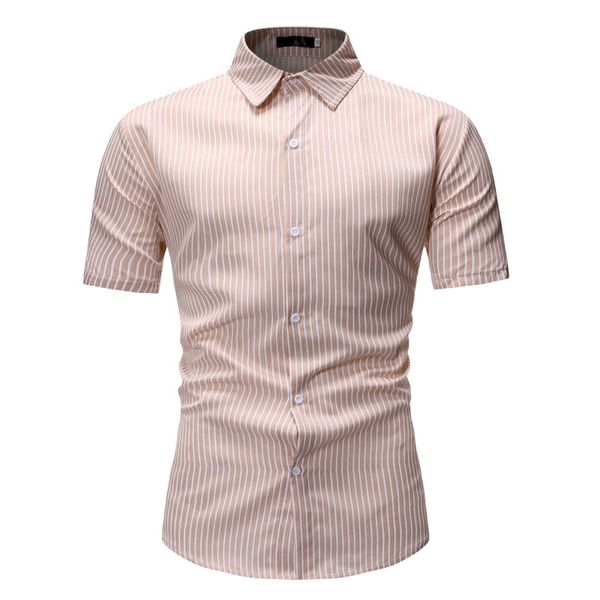 men's casual shirts 2021 summer arrival men shirt striped pattern short sleeve british concise style slim design cotton, White;black
men's casual shirts 2021 summer arrival men shirt striped pattern short sleeve british concise style slim design cotton, White;black