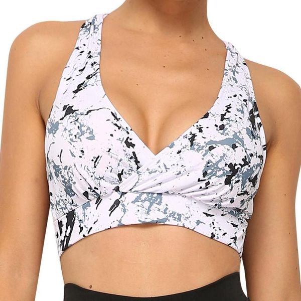 women's marble print gathered sports and leisure yoga bra underwear quick-drying ruched running vest for ladies summer hot, White;black
women's marble print gathered sports and leisure yoga bra underwear quick-drying ruched running vest for ladies summer hot, White;black