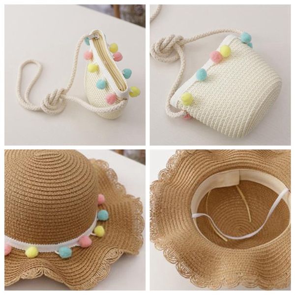 child sun hats for children girls straw bucket hats travel cap kids pompom casquette protection hats ing, Blue;gray
child sun hats for children girls straw bucket hats travel cap kids pompom casquette protection hats ing, Blue;gray