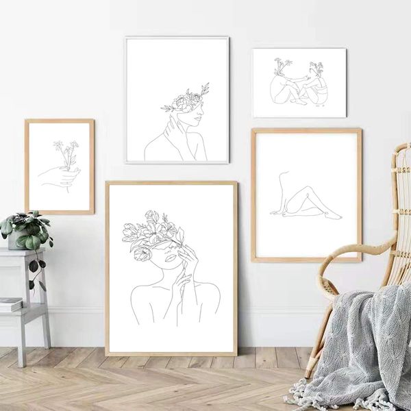 abstract flower woman line drawing posters and prints wall art picture canvas poster nordic decoration home room decor painting
abstract flower woman line drawing posters and prints wall art picture canvas poster nordic decoration home room decor painting