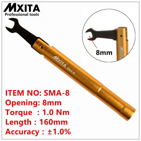 mxita sma torque wrench rf connector opening 8mm electrommunication coax adapter convertor straight goldplated spanner
mxita sma torque wrench rf connector opening 8mm electrommunication coax adapter convertor straight goldplated spanner
