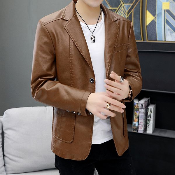 boo 2020men in the autumn of cultivate one's morality handsome leather suit youth trend of locomotive pu leather suit, White;black
boo 2020men in the autumn of cultivate one's morality handsome leather suit youth trend of locomotive pu leather suit, White;black