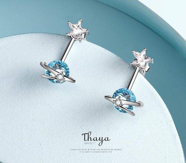 thaya fantasy jewelry design earring 925 silver bohemia blue zircon earring for women special design fashion jewelry, Golden;silver
thaya fantasy jewelry design earring 925 silver bohemia blue zircon earring for women special design fashion jewelry, Golden;silver