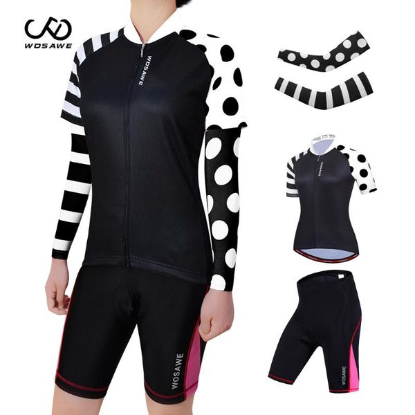 wosawe summer women cycling jersey and shorts polyester quick dry bike t shirt short women full zipper cycling suit, Black;blue
wosawe summer women cycling jersey and shorts polyester quick dry bike t shirt short women full zipper cycling suit, Black;blue