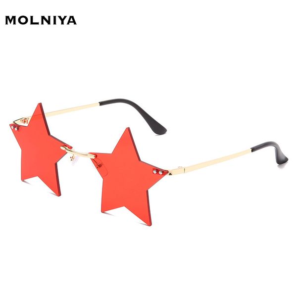 five-pointed star sunglasses women frameless personality sun glasses fashion all-match eyeglasses uv400, White;black
five-pointed star sunglasses women frameless personality sun glasses fashion all-match eyeglasses uv400, White;black