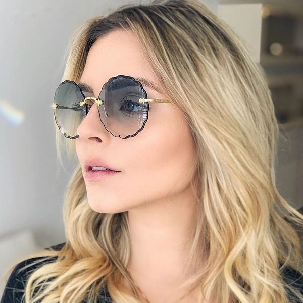 luxury round sunglasses women brand designer retro vintage rimless sun glasses female gradient shades cutting lens lady sunglass, White;black
luxury round sunglasses women brand designer retro vintage rimless sun glasses female gradient shades cutting lens lady sunglass, White;black