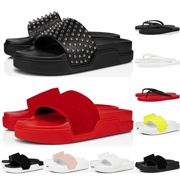 fashion men flip flops red bottom spikes summer slippers triple black white yellow slides house outdoor mens sandals eur 38-46
fashion men flip flops red bottom spikes summer slippers triple black white yellow slides house outdoor mens sandals eur 38-46