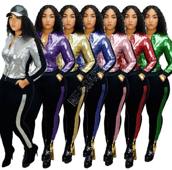 designers women tracksuit fashion sequined scale jacket coats legging pants outfits glitter sweatsuit party club bodysuit streetwear d82806, White
designers women tracksuit fashion sequined scale jacket coats legging pants outfits glitter sweatsuit party club bodysuit streetwear d82806, White