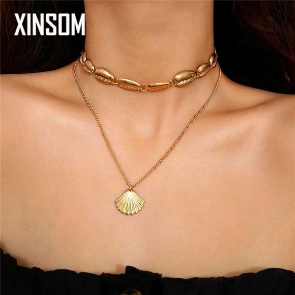 xinsom bohemian shell necklace for women gold silver color multilayers seashell pendant necklace summer beach jewelry 20xs832
xinsom bohemian shell necklace for women gold silver color multilayers seashell pendant necklace summer beach jewelry 20xs832
