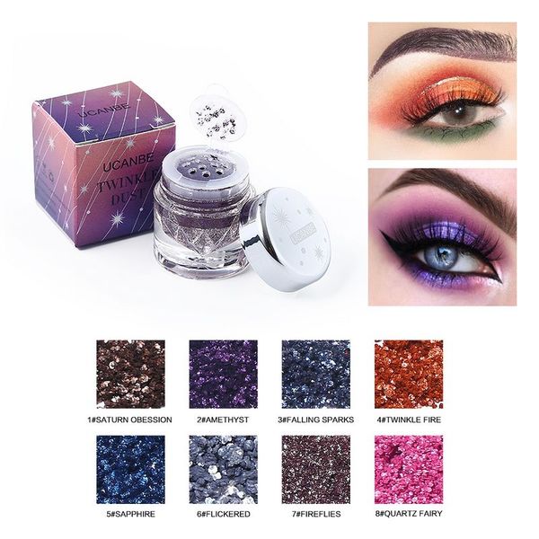 ucanbe twinkle dust eye shadow palette duochrome glitter shine eye shadow loose pigment powder metallic smoky eye makeup 96pcs/lot dhl
ucanbe twinkle dust eye shadow palette duochrome glitter shine eye shadow loose pigment powder metallic smoky eye makeup 96pcs/lot dhl
