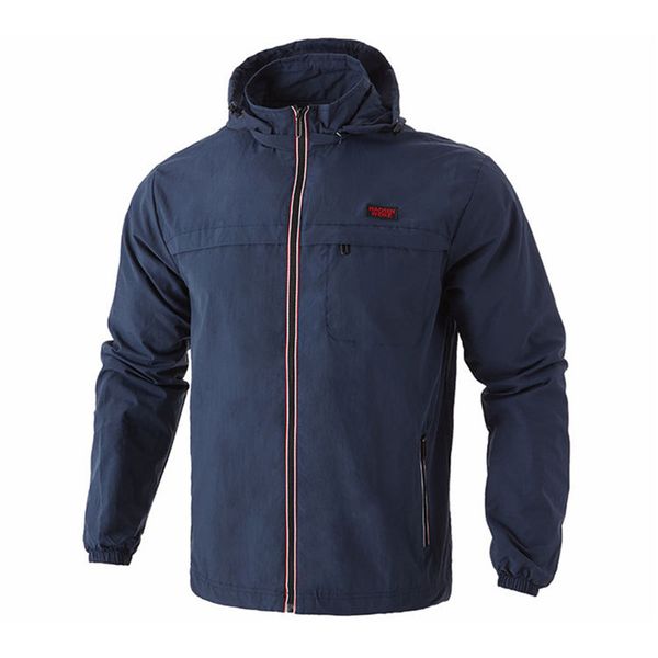 outdoor jackets&hoodies hooded thin waterproof coats taslan double trench jacket mens removable hat men's big size hunting and fishing, Blue;black