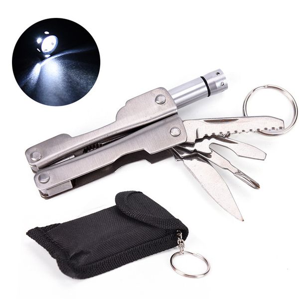 new multitool keychain plier portable multi-function plier tool with led light, Silver
new multitool keychain plier portable multi-function plier tool with led light, Silver