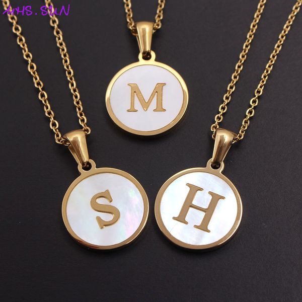 fashion a-z charm letter necklaces gold color round shell letter pendant initial link chain necklace for women girl jewelry gifts, Silver
fashion a-z charm letter necklaces gold color round shell letter pendant initial link chain necklace for women girl jewelry gifts, Silver