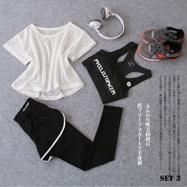 yoga outfits sport wear three piece set shirt for women sports bra fitness flare pants leggings tracksuit gym 15 colours, White;red
yoga outfits sport wear three piece set shirt for women sports bra fitness flare pants leggings tracksuit gym 15 colours, White;red