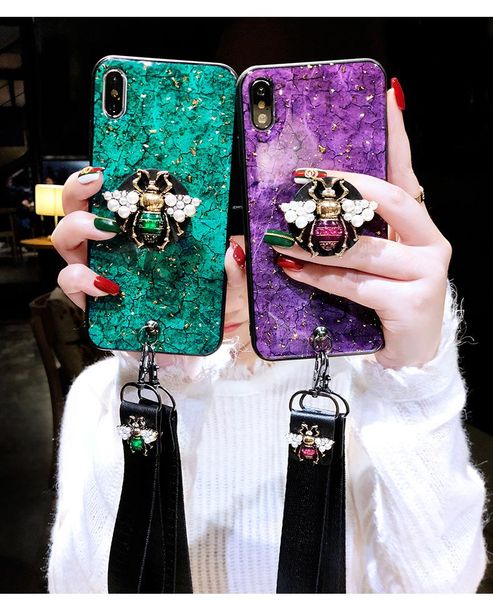 cgjxsluxury bee marble glitter silicone case for iphone 7 8 plus x xr xs 11 pro max cover for iphone11 with holder lanyard
cgjxsluxury bee marble glitter silicone case for iphone 7 8 plus x xr xs 11 pro max cover for iphone11 with holder lanyard