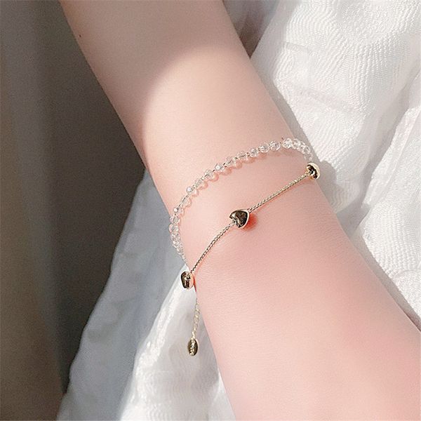 delicate crystal heart bracelet female girls korean double layers bracelets fashion jewelry sister gifts bijoux, Golden;silver
delicate crystal heart bracelet female girls korean double layers bracelets fashion jewelry sister gifts bijoux, Golden;silver