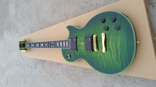 custom shop gold hardware electric guitar cative emg pickups beautiful and wonderful ebony fingerboard green color
custom shop gold hardware electric guitar cative emg pickups beautiful and wonderful ebony fingerboard green color