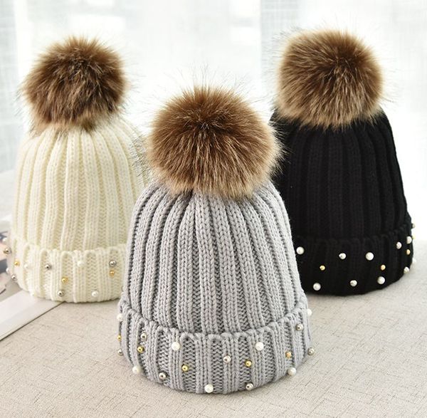 women beads warm winter beanie fur pom poms knited hat solid color thick hat fashion high quality, Blue;gray
women beads warm winter beanie fur pom poms knited hat solid color thick hat fashion high quality, Blue;gray